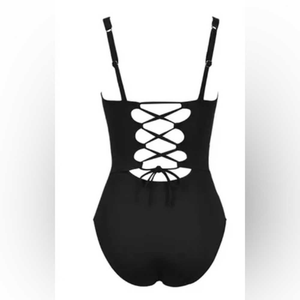 CUPSHE Reverie Land Square Neck slim & sculpt one piece - fully adjustable, NWT!